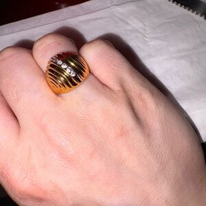 Vintage 14k filled gold dome ring